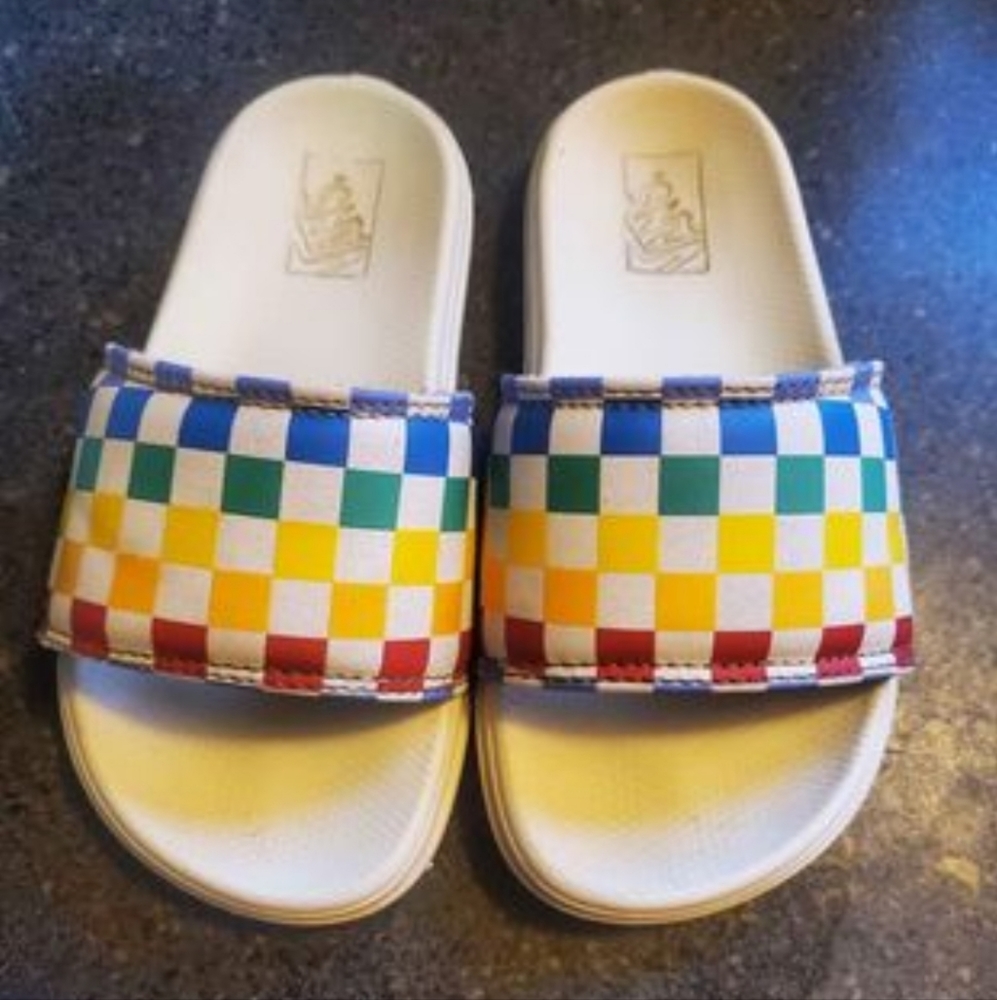 Vans slides kids size 12